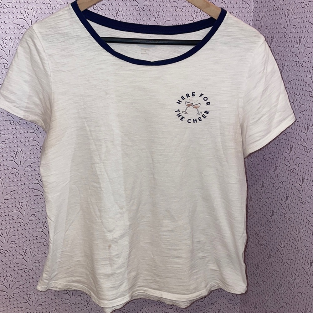 Here for the cheer champagne tee